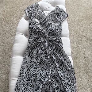 EVA BRAZZI long black and white gown
